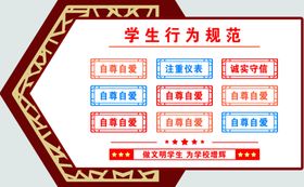 学生行为规范展示牌