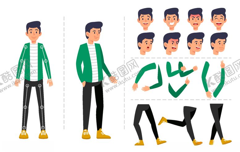 编号：78545209250526117203【酷图网】源文件下载-人物动作拆分