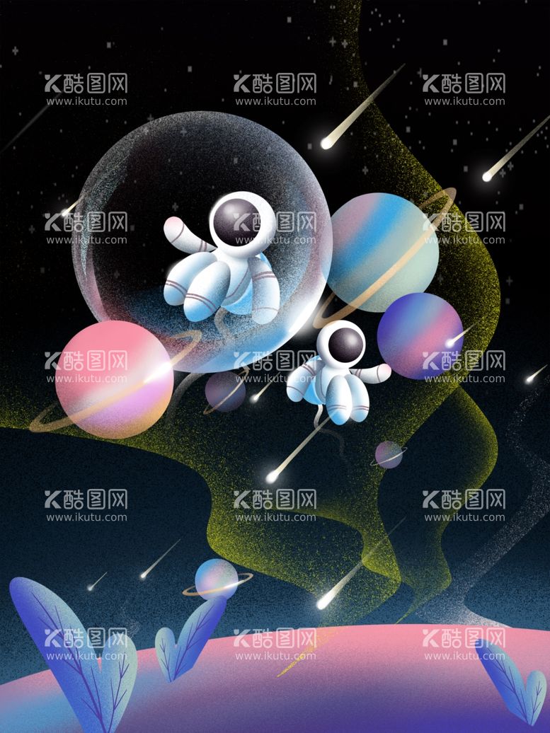 编号：76762212030257154001【酷图网】源文件下载-宇宙星空 宇航员