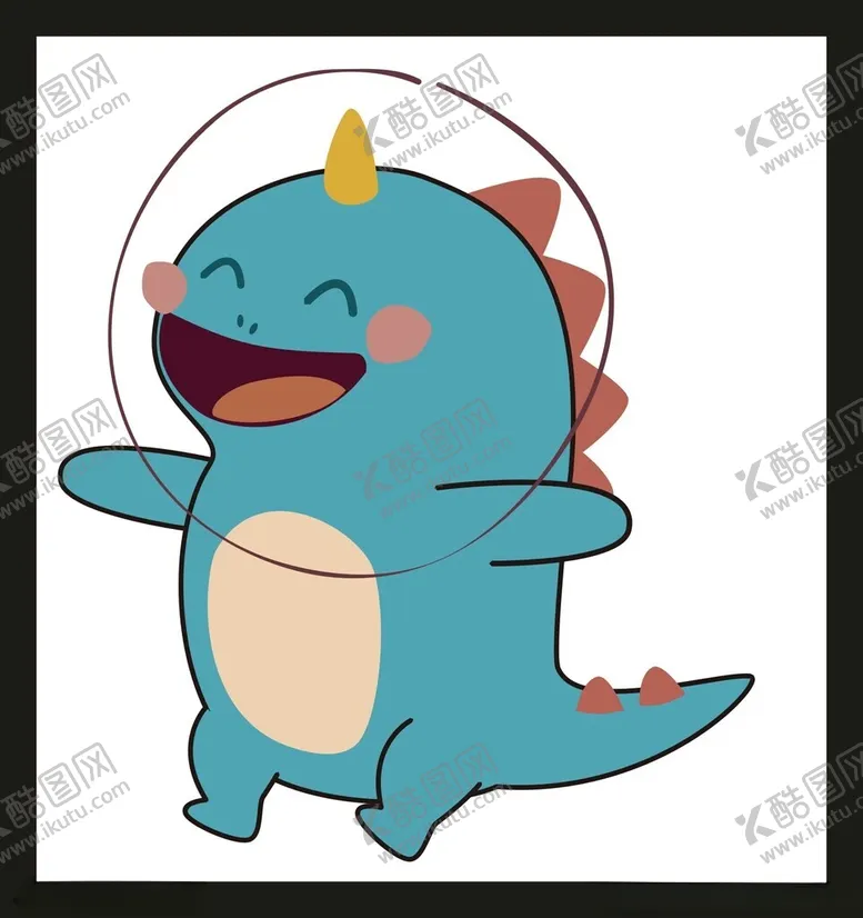 编号：70244702231630214653【酷图网】源文件下载-手绘卡通恐龙