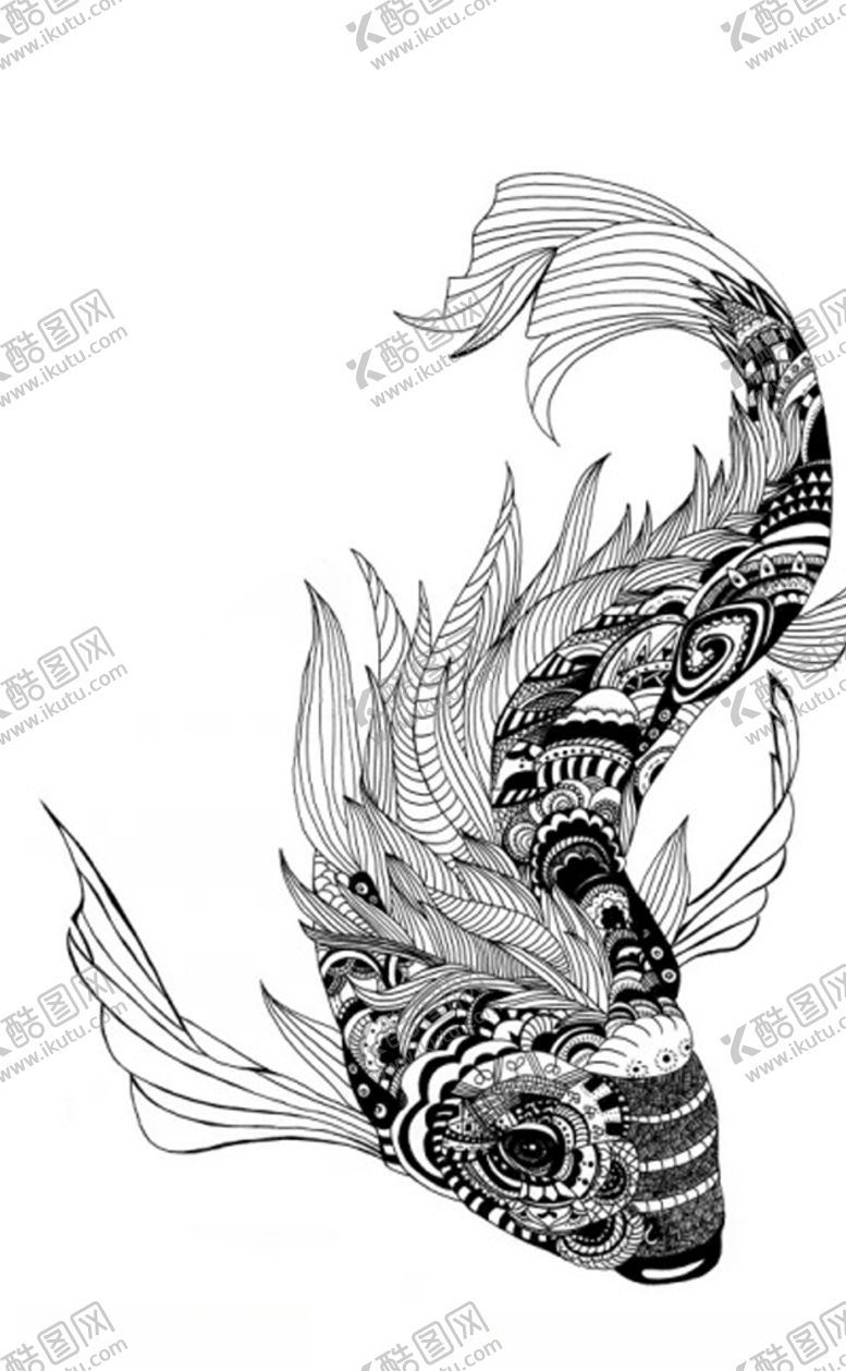 编号：72927709240137412729【酷图网】源文件下载-山海经鳟鱼矢量素材