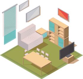 家具Ai矢量图片素材室内布置