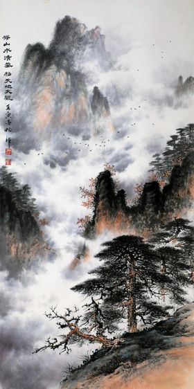 水墨画山禅意山意境山新中式山