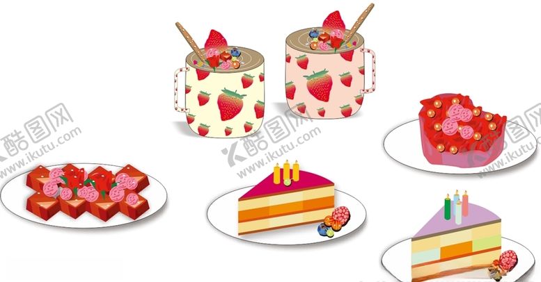 编号：37168510312000527720【酷图网】源文件下载-手绘卡通甜点