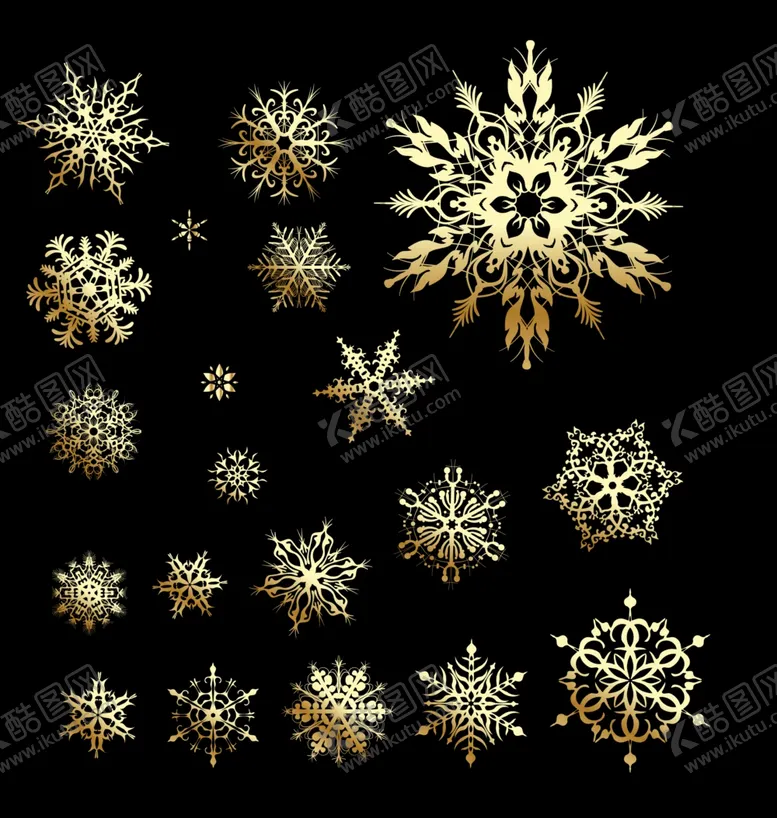 编号：77271205060406414960【酷图网】源文件下载-金色雪花