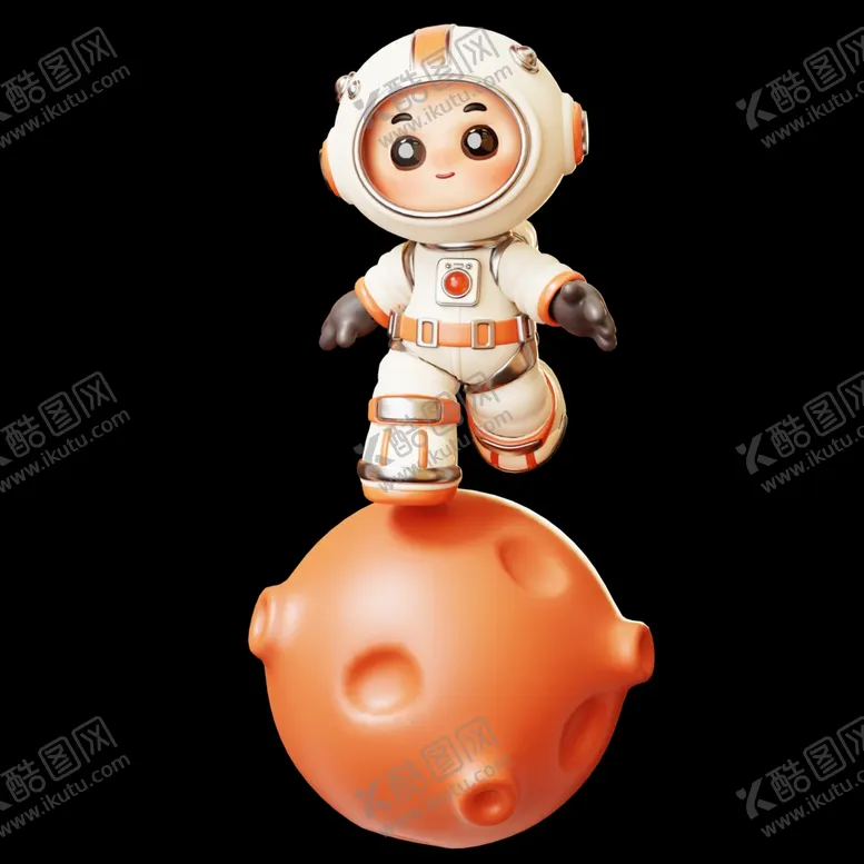 编号：15172101202003009242【酷图网】源文件下载-3D卡通宇航员