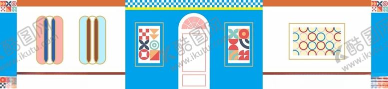 编号：67576104210034328663【酷图网】源文件下载-几何图案壁纸围挡