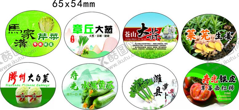 编号：74357204040745139291【酷图网】源文件下载-多样有机蔬菜标志标签集合