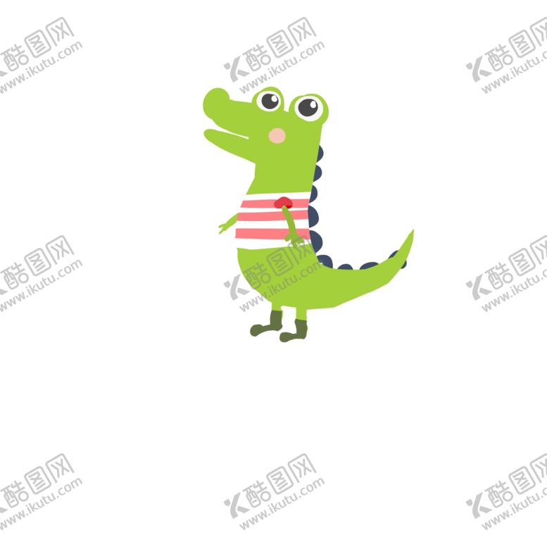 编号：21994805101158404317【酷图网】源文件下载-黑色底板上的绿色小鳄鱼