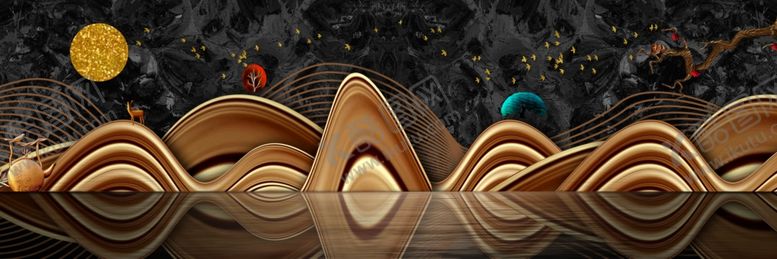 编号：82687405011137052517【酷图网】源文件下载-创意国潮装饰画图片