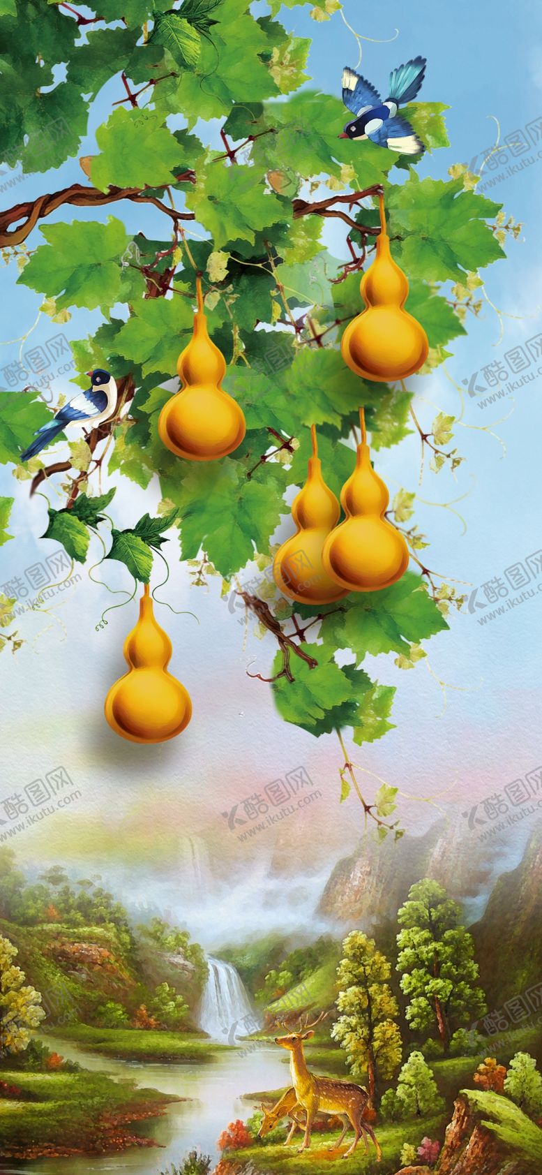 编号：44561902112113398074【酷图网】源文件下载-葫芦福禄