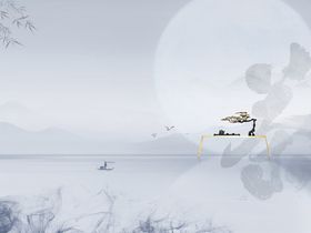 雪野孤舟天地间的静谧诗意