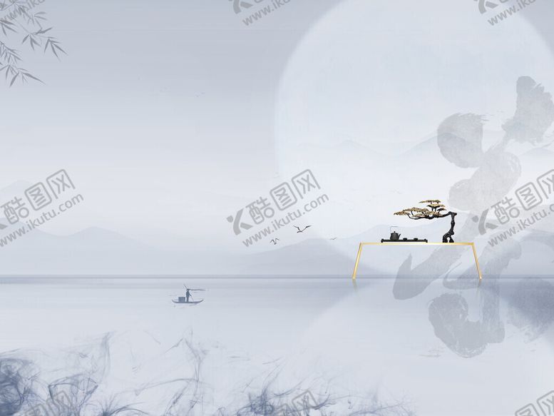 编号：56436511182110175007【酷图网】源文件下载-雪野孤舟天地间的静谧诗意