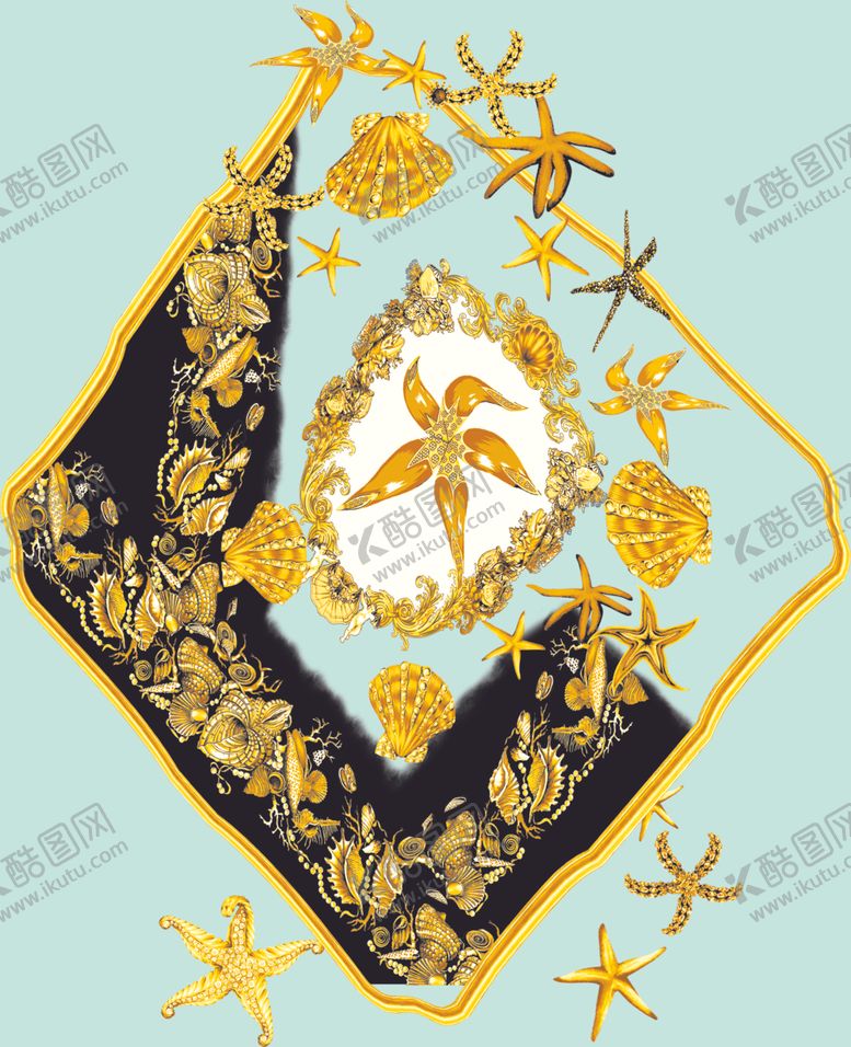 编号：59344410032050561823【酷图网】源文件下载-海星贝壳海洋动物