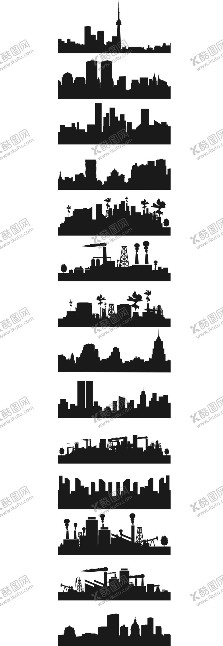 编号：93330001261724126980【酷图网】源文件下载-城市剪影