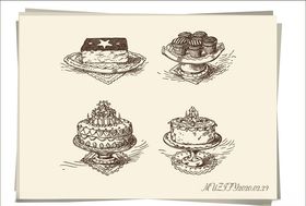 餐点美食手绘稿