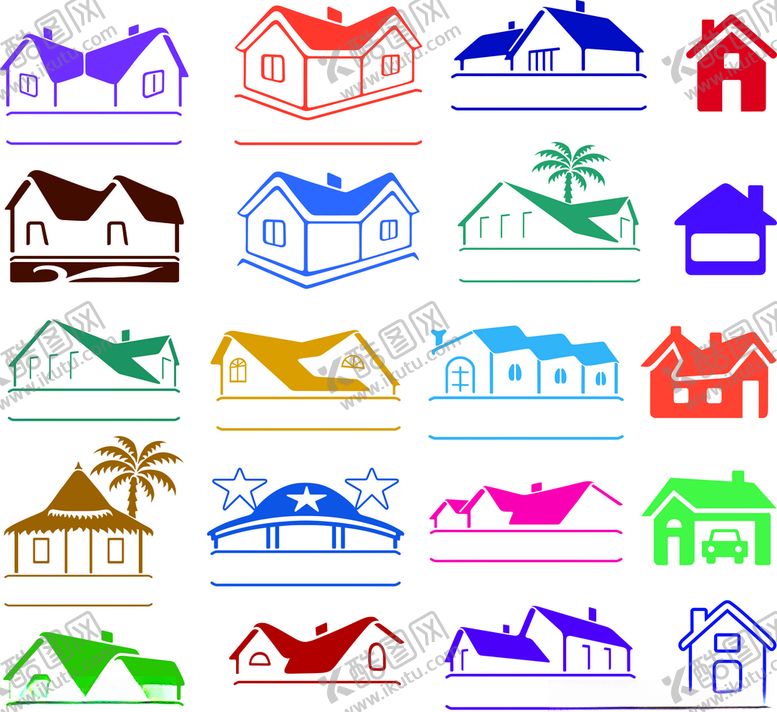 编号：46720109220229356079【酷图网】源文件下载-房子LOGO