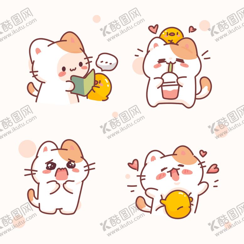 编号：79914910170612102772【酷图网】源文件下载-可爱猫咪表情包合集