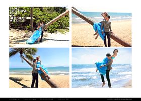 浪漫海滩婚纱照相册模板