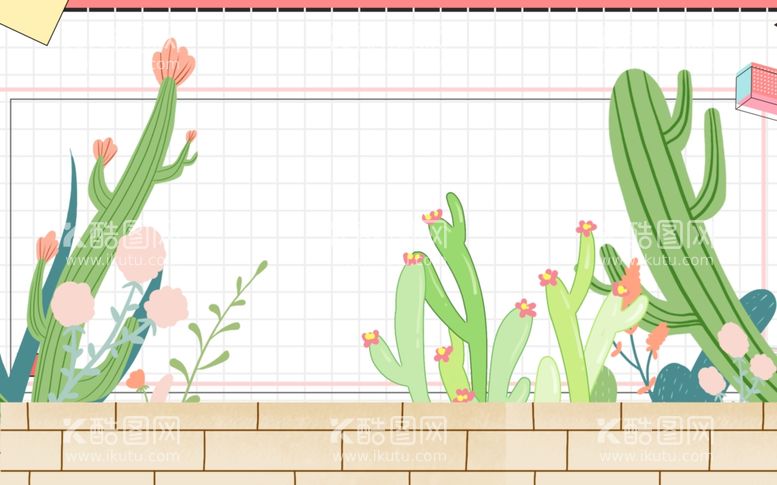 编号：51167112231103331635【酷图网】源文件下载-小清新绿色植物背景墙