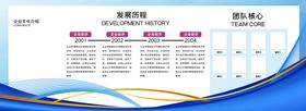 企业文化背景蓝色标语资质墙