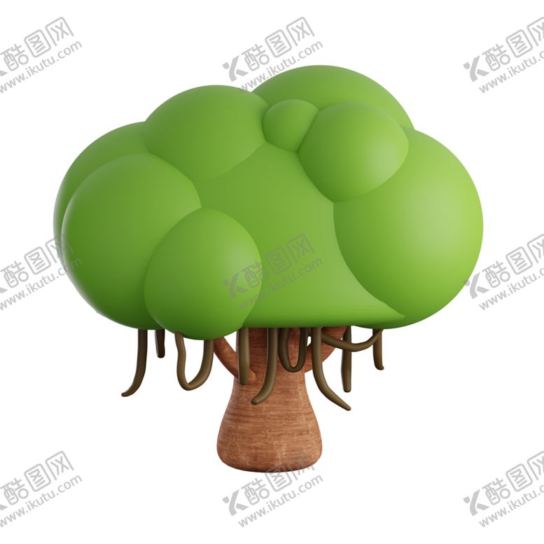 编号：59186012100658212906【酷图网】源文件下载-立体卡通植物