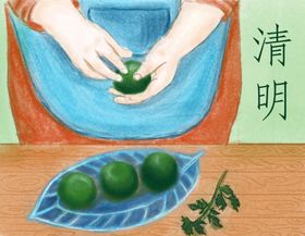 清明节淘宝春季素材春季插画踏青首页