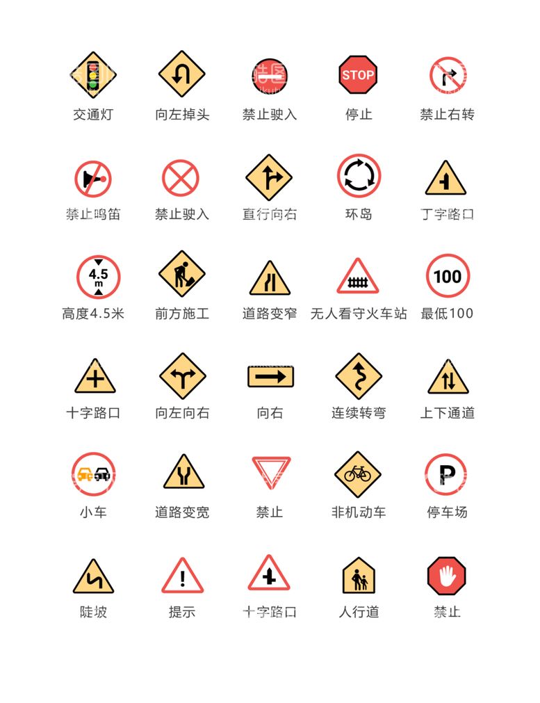 编号：60835012192306525537【酷图网】源文件下载-交通安全标识