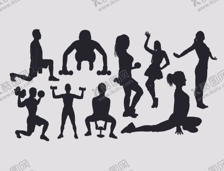 编号：41292609160521178827【酷图网】源文件下载-运动剪影