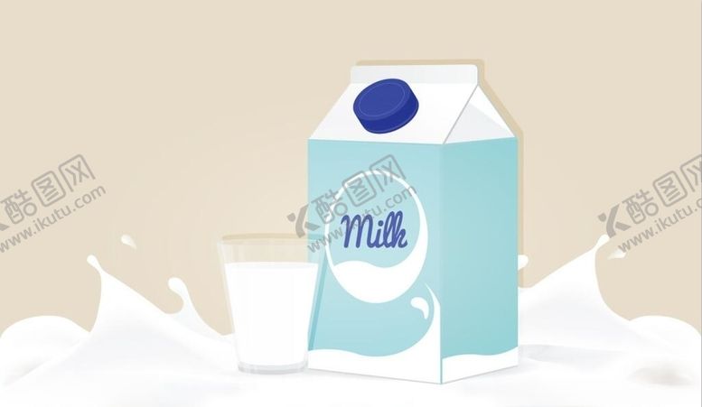 编号：29177509170516074043【酷图网】源文件下载-手绘矢量牛奶插画