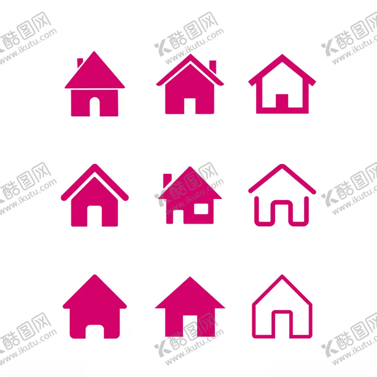 编号：22378501300239527378【酷图网】源文件下载-卡通房子图标