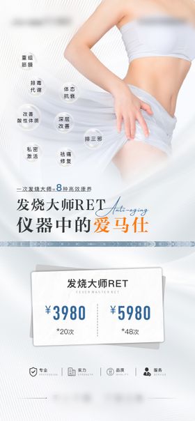 医美瘦身RET发烧大师简约海报