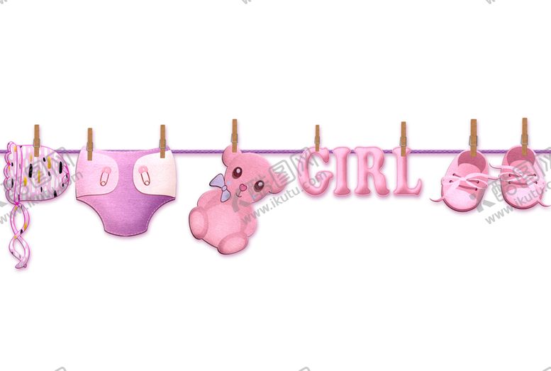 编号：18826609110320187573【酷图网】源文件下载-悬挂婴儿衣服