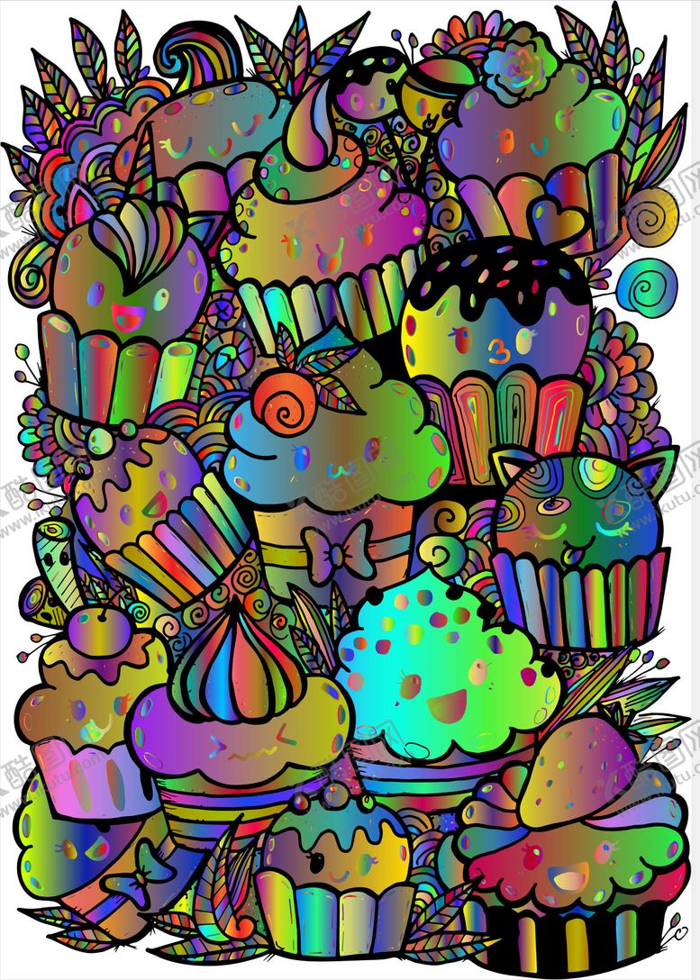 编号：20610009081410174252【酷图网】源文件下载-多彩梦幻卡通元素集合