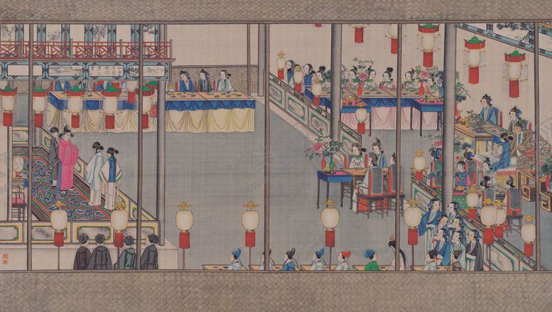 编号：96439006290110447538【酷图网】源文件下载-红楼梦场景精美工笔画
