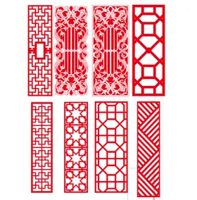 中式边框花纹浮雕矢量花纹花装饰图案