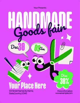 手工好物集市宣传海报