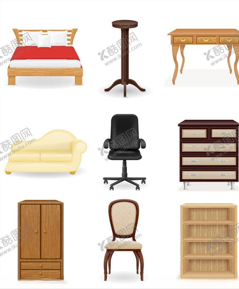 编号：36304510311649581532【酷图网】源文件下载-矢量家具图片