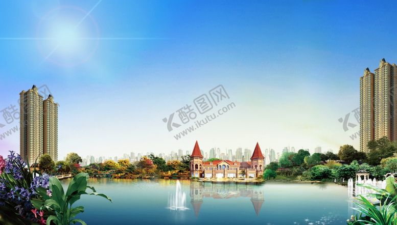 编号：27488909270748285571【酷图网】源文件下载-地产湖景湖景地产阳台湖景