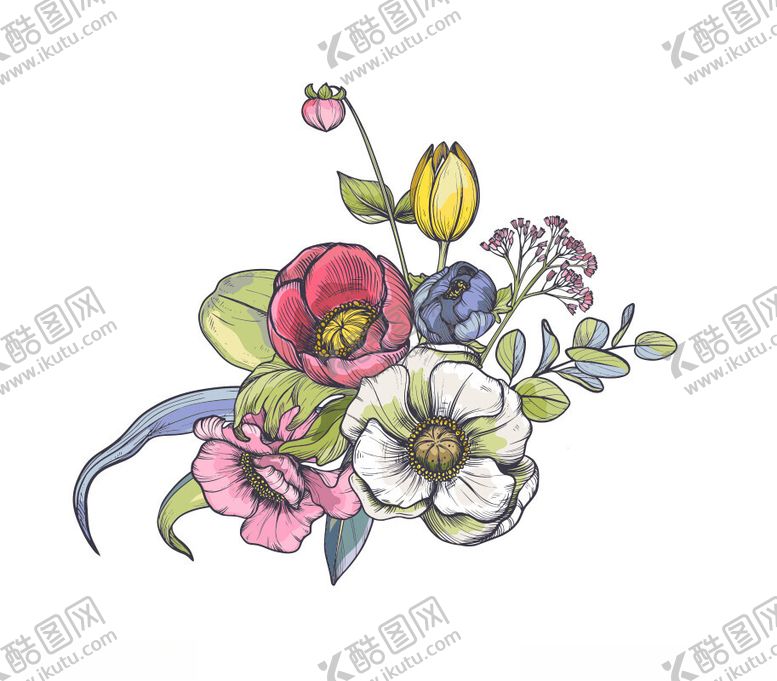 编号：99952501182046009909【酷图网】源文件下载-手绘花