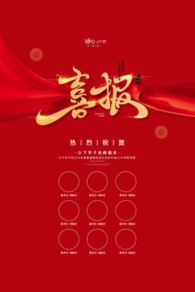 金榜题名喜报海报