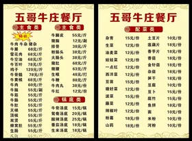 菜单精致中式谱烤肉