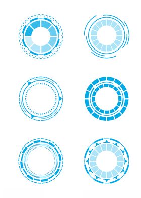科技几何框矢量图