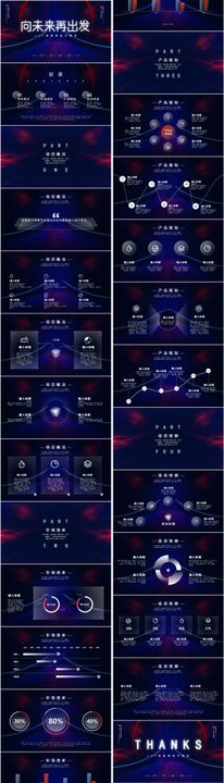 红蓝互联网科技商业计划书PPT