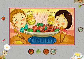 年夜饭一家美食团聚