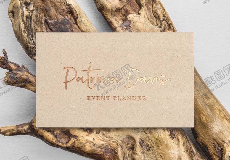 编号：94942509140512151653【酷图网】源文件下载-烫金字牛皮卡纸样机