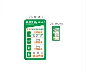 酒店电梯按键楼层索引导视牌