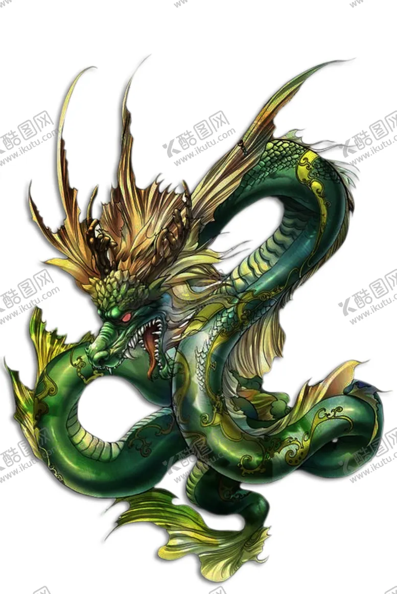 编号：73533804081912527668【酷图网】源文件下载-中国风金色龙元素