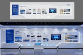 科创企业文化墙展厅形象墙背景板