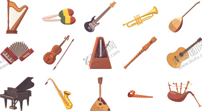 编号：88216209300806171452【酷图网】源文件下载-卡通乐器